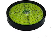 XMLEI Aluminum alloy high precision horizontal bubble universal high precision small level bubble level meter circular bubble correction Convenient and quick (Black-green)