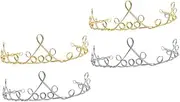 [Beavorty] 2sets Retro Style Handmade Tiara Crown Headpiece Handwoven Comfortable for Parties and Weddings 2pcs*2