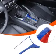 Blue Carbon Center Control Multimedia Button Frame Sticker For Mazda MX-5 2016+ (for: Mazda)