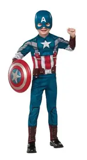 Licensed Marvel Winter Soldier DELUXE CHILD RETRO CAPTAIN AMERICA COSTUME