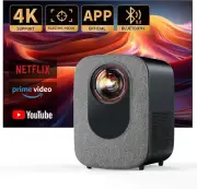 [Netflix-Officially-Licensed]4K Projector with Wifi & Bluetooth, 800 ANSI Nativ