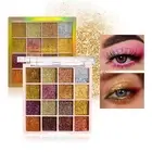 16-Color Glitter Eyeshadow Palette – Shimmer Sparkle for Face & Body Makeup.