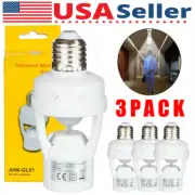 3 Pack E27 LED Light Lamp Bulb Holder Socket Switch Infrared PIR Motion Sensor
