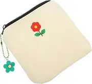 [CAXUSD] Mini Storage Bag Pendant Practical Coin Bag Zipper Portable for Travel Ideal for Data Cable Storage Random Color