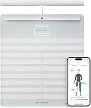 Withings Body Scan Digital Smart Scale with 6-Lead ECG, Segmental Body Composition Analysis, Accurate Weighing Scale for Body Weight & Vascular Age, Visceral Fat, WBS08-White-All-Inter