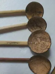 Coconut Shell Spoon Handmade Kitchen Cooking Tools Equipment 100% Natural 5pcs
