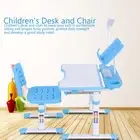 Kid Children Table Writing Desk Chair Lamp Set Drawing Storage Toddler Study AU