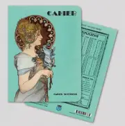 Victorian Trading Alphonse Mucha French Cahier Notebook Lined Journal 27K