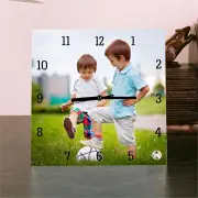 Personalised Square Glass Photo Clock