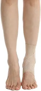 Elastic Ankle Brace | Foot Arch Support Sleeve for Gymnastics, Dance, Ballet, Cheerleading, Tumbling, Yoga, Pilates, Exercise to Prevent Ankle Sprain, Twisting & Swelling (Skin, M)
