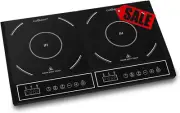 Portable 1800W Double Induction Cooktop Power Sharing Induction Burner Counterto
