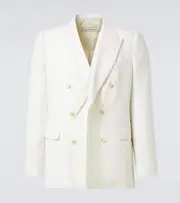 [Dries Van Noten] Dries Van Noten Linen, wool, silk, and cashmere blazer AU 90 neutrals
