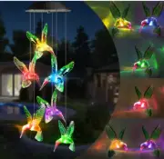 Outdoor Solar Mobile Wind Chime Color-Changing Romantic Led Lights Decor Gift