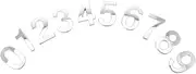 HOMSFOU 10pcs Number Led Adhesive Numbers Plate Strips with Adhesive Decal Stickers Decals Door Letters Address Door Label Silver Abs