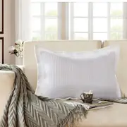 CottonMore One pair of 100% Cotton 350gsm White Chunky Waffle Pillowcases 48x73cm+5cm