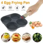 Egg Frying Pan Aluminum 4 Holes Egg Frying Pan Nonstick Mini Egg Cooker DX