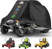 JosMega Zero Turn Lawn Mower Cover | 800D Heavy Duty Oxford | Double Needle Stitching | PU Waterproof | Back Seam Tape | Outdoor Windproof | Adjustable Webbing Buckle | Bottom Elastic Band | (Zero)