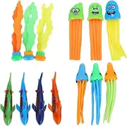 1Set Underwater Diving for Pool Sinking Including Sharks Seaweed Octopuses and Jellyfish for Summer Fun and Skill Improvement
