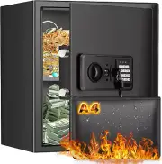 1.6 Cubic Home Safe Fireproof Waterproof with Digital Keypad Key, Anti-Theft Fir