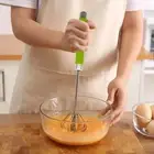 Egg Whisk Pancake Mix Whisk Semi-automatic Whisk Hand Push Mixer for Blending