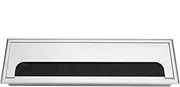 Cable Square Outlet, Aluminium Desk Computer Wire Tidy Hole Cover, Large, Medium, Small, Inside Premium Brush, Flip Open Design, Easy Install and Remove (L 12 Inch 144 Outlet