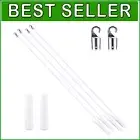 4-Piece 36-Inch Fiberglass Blind Wand Replacement with Hook for Easy Use