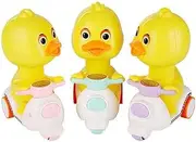 3 Pieces of Yellow Duck Toy Car,Push-Type Little Yellow Duck Pull Back Car,Children's Toys,Girls Also Like (Color : Yellow, Size : 3PCS)