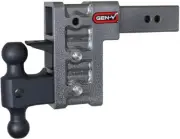 Gen-Y Mega Duty 2.5" Shank 6" Drop 3K TW 21K Hitch w/Dual-Ball/Pintle Lock