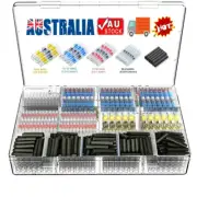 1000PCS Self-Solder Seal Wire Heat Shrink Butt Splice Connector Terminals w/Case