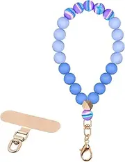 Penekin Phone Wrist Strap with Metal Tether Tab, Sparkling Phone Lanyard, Wristlet Strap for Cellphone and Camera (Blue)