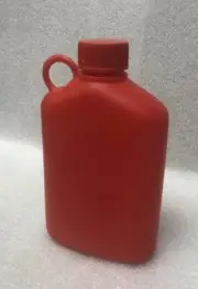 Plastic Alcohol Flask - Red - 2 Pack - 300ml - 10oz
