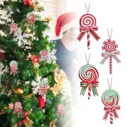 Red White And Green Lollipop Christmas Decoration Supplies Pendant Soft Clay