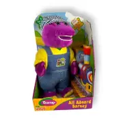 All Aboard Barney Dinosaur Plush Musical Talking Moving Train Conductor 2002
