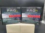 (Set Of 2) Commercial Pro 25 Ct C9 Red LED String Light Bulbs E17 Base