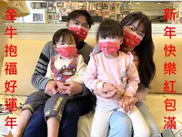 在飛比找松果購物優惠-【台灣國際生醫】春節新年快樂-三層式兒童防護口罩25片袋裝(