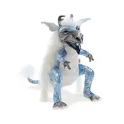 Folkmanis Ice Dragon Hand Puppet Kids/Children Animal Plush Toy Blue 3y+