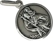 [AFP] AS-361 St. Christopher Pendant 925 Sterling Silver, Sterling Silver, No Gemstone