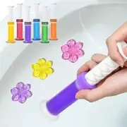 Toilet Gel Stamp - 6pcs/66pcs Flower Stamp - Long Lasting Fragrance - Bathroom Deodorant Cleaning Gel
