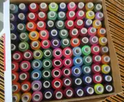 Polyester Thread Assorted Color Spool Spun Sewing Supplies Quilting 100 Pcs Set