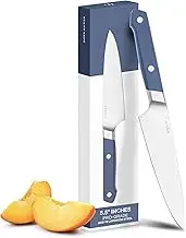 Misen 5.5 Inch Utility Knife - High Carbon Stainless Steel Kitchen Knife for Chopping and Slicing - Ergonomic Design for Culinary & Professional Chefs - Medium-Sized - Blue