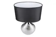 Cosmo Contemporary Bedside Table Lamp, Set of 2 (Silver)