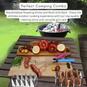 Multi Grill Rack Robust & Marshmallow Roasting Smore Kit for Fire Pack(Bulk3Sets