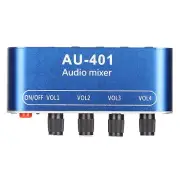 4 in 1 Out Mini Stereo Mixer, 3.5mm Sound Selector Amplifier for PC Laptop He...