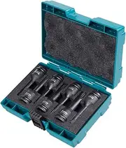 [Makita] 7 Piece Impact Socket Set Black with Storage Case