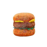 Plush Hamburger Dog Toy Squeaky Dog Toy Stuffed Dog Toy For Small Large Dog