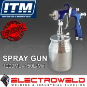 ITM Air Suction Spray Gun, 2mm Nozzle, 1L Pot Painting Paint Pneumatic Sprayer