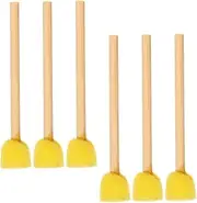 6pcs Set Round Sponge Brushes Set for Art Projects Easy to Clean Reusable Painting Tools Vibrant Colors for Creative Crafting and Doodling Activities