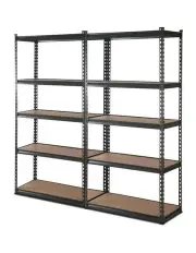 [Giantz] 2x1.8M 5-Shelves Steel Warehouse Shelving Racking Garage Storage Rack Grey