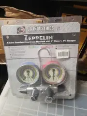 JB INDUSTRIES 25708 Manifold Gauge Kit,5 ft L,4 in Gauge 14X858 25708