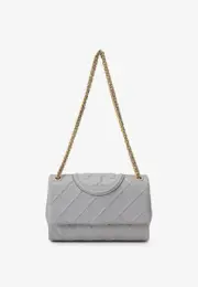 Tory Burch Small Fleming Soft Convertible Shoulder Bag - Bay Gray